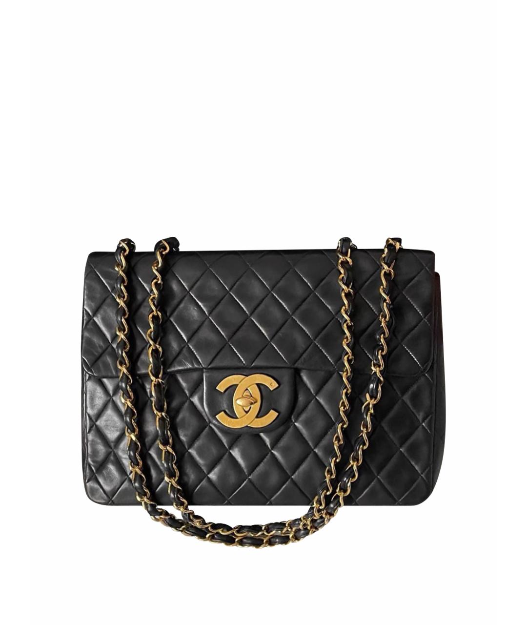 CHANEL Черная кожаная сумка через плечо, фото 1