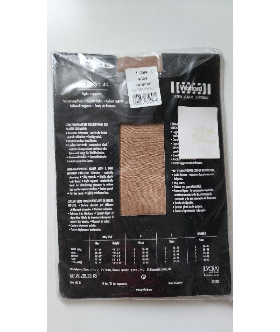 WOLFORD Бежевые носки, чулки и колготы, фото 2