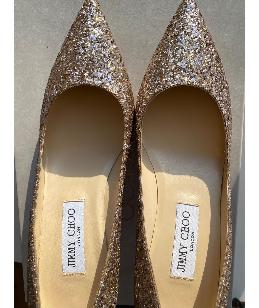 JIMMY CHOO Серебряные кожаные туфли, фото 6