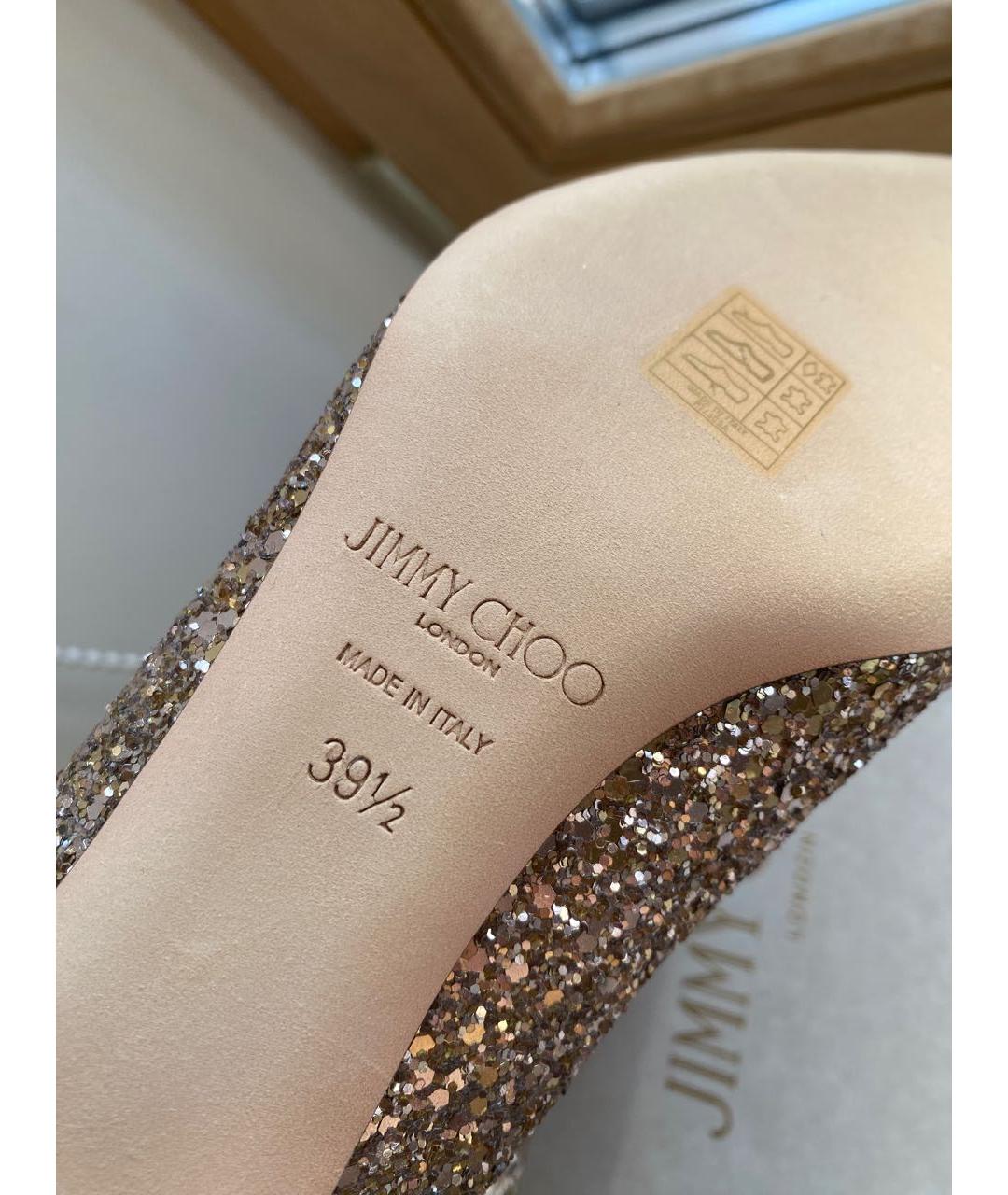 JIMMY CHOO Серебряные кожаные туфли, фото 3