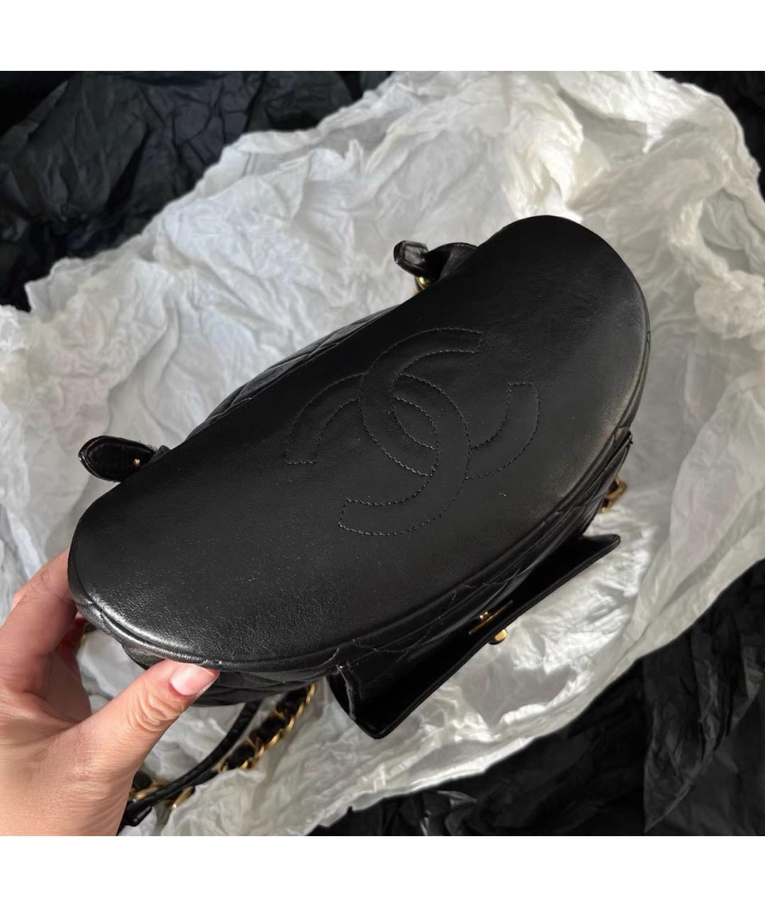 CHANEL Черный кожаный рюкзак, фото 4