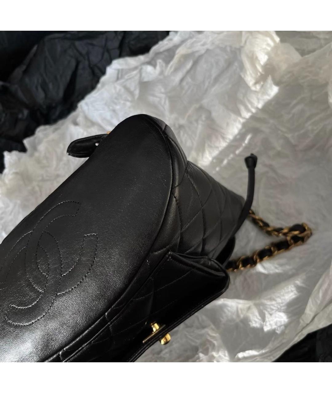 CHANEL Черный кожаный рюкзак, фото 6