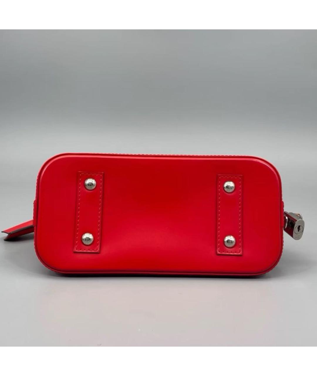 LOUIS VUITTON Красная кожаная сумка с короткими ручками, фото 4