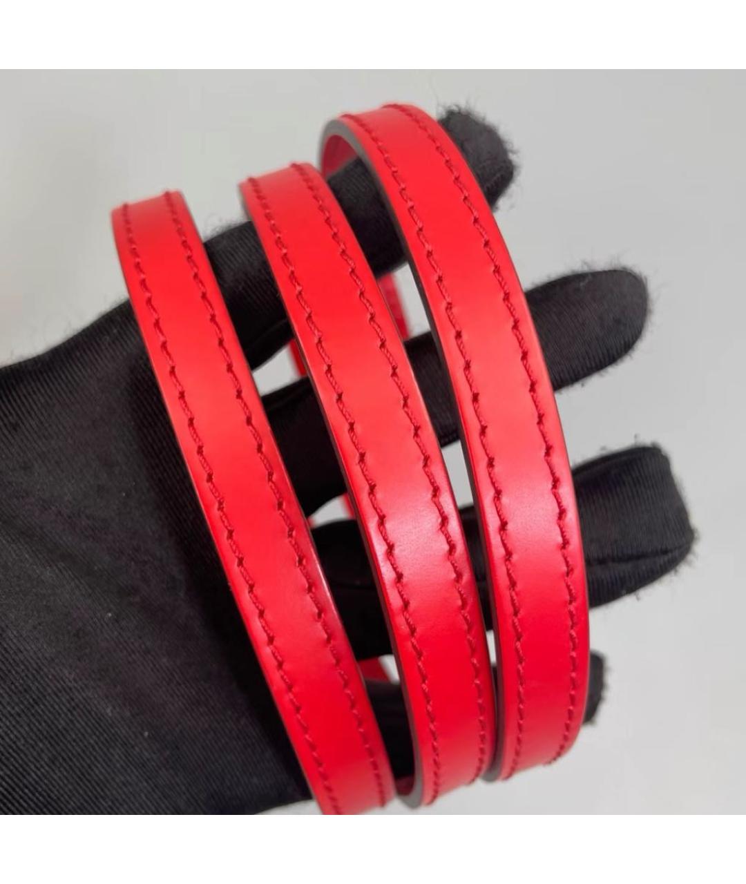 LOUIS VUITTON Красная кожаная сумка с короткими ручками, фото 5