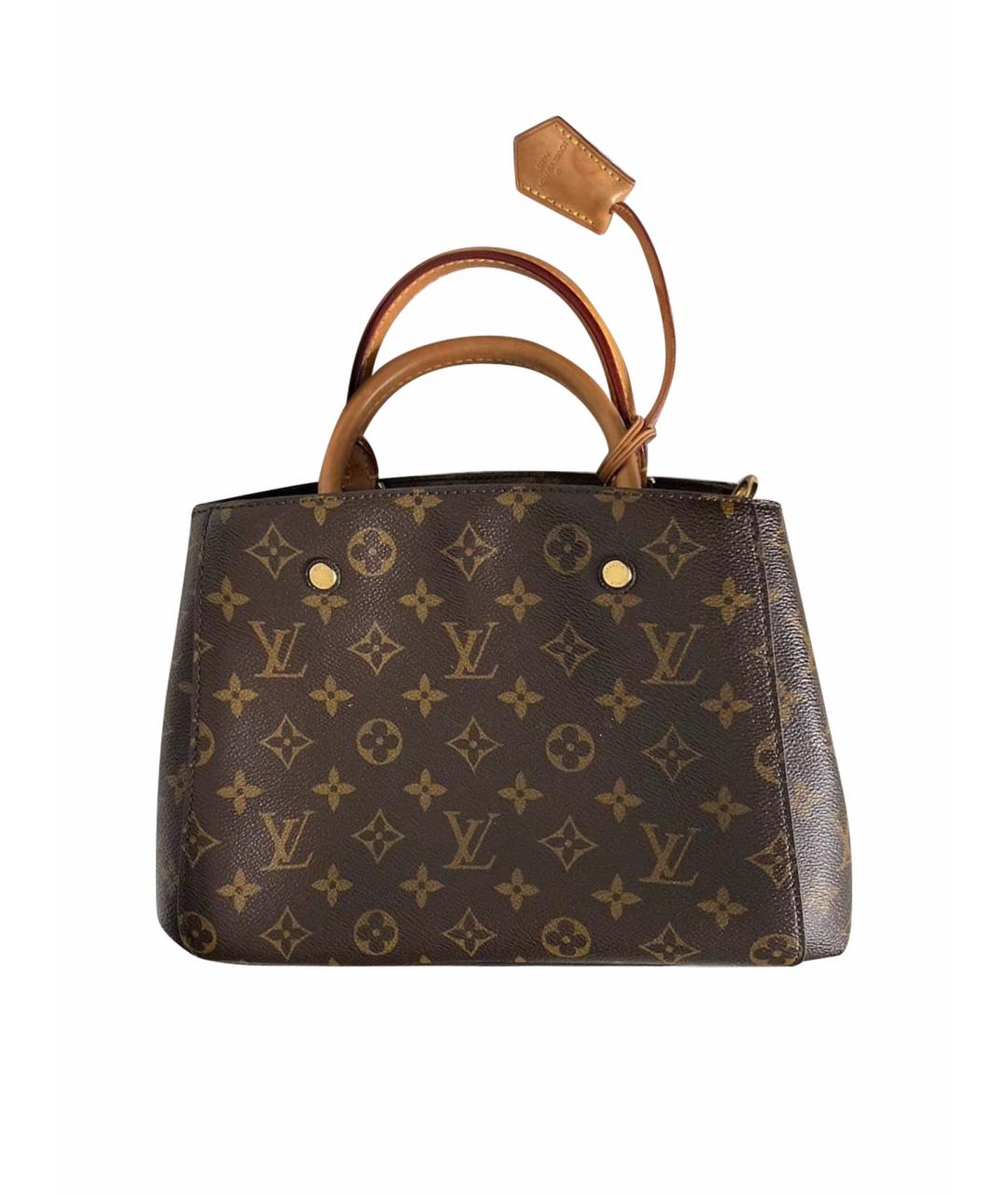 LOUIS VUITTON Коричневая кожаная сумка тоут, фото 1