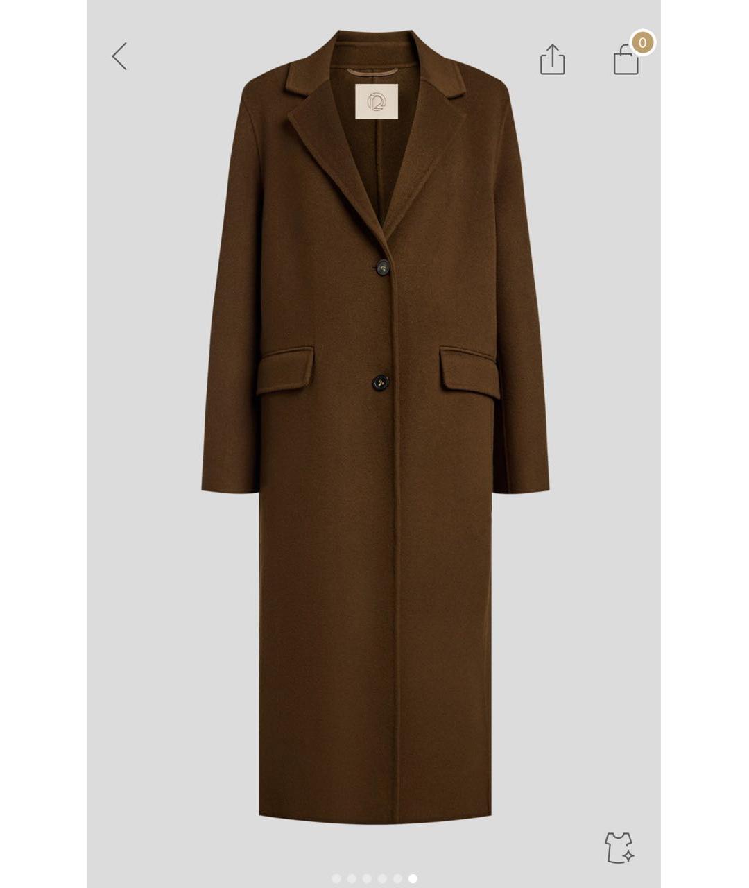 12 STOREEZ Коричневое шерстяное пальто, фото 8