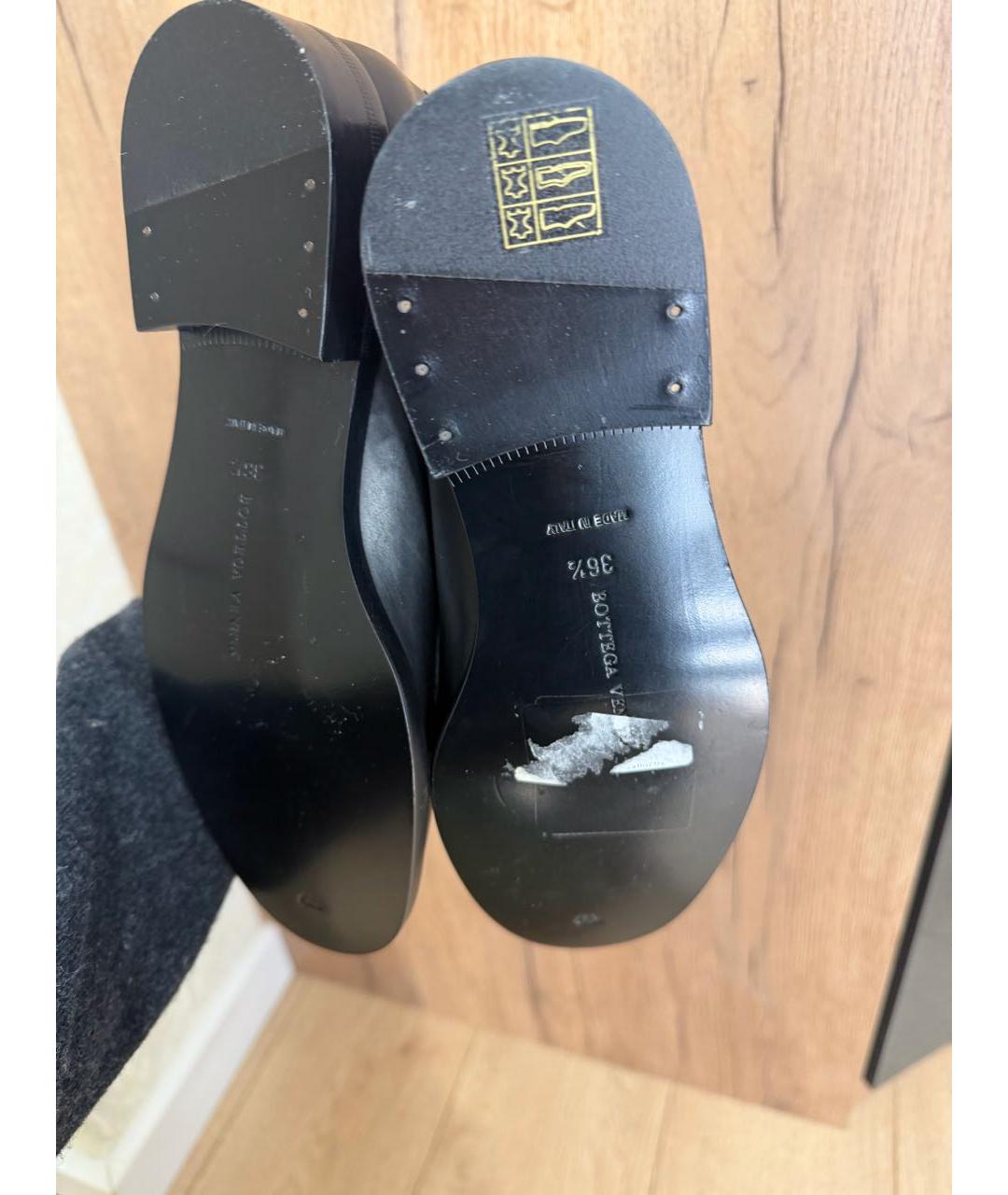 BOTTEGA VENETA Черные кожаные лоферы, фото 6