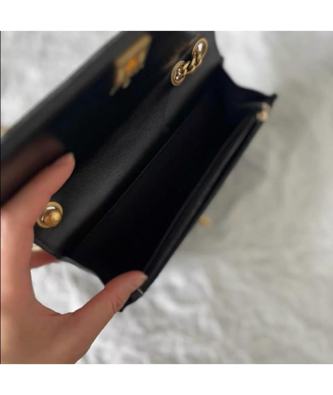 CHANEL Черная кожаная сумка через плечо, фото 4