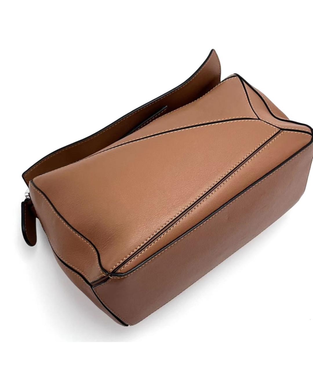 LOEWE Коричневая кожаная сумка через плечо, фото 3