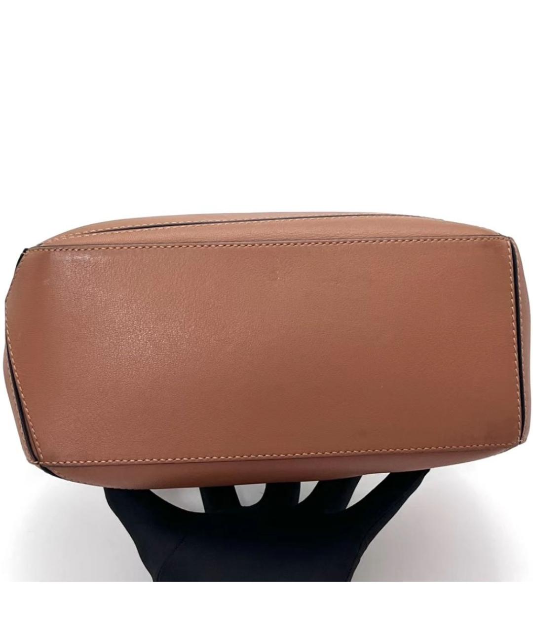 LOEWE Коричневая кожаная сумка через плечо, фото 4