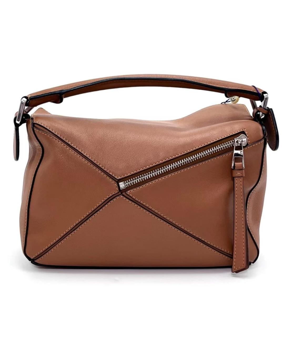 LOEWE Коричневая кожаная сумка через плечо, фото 2