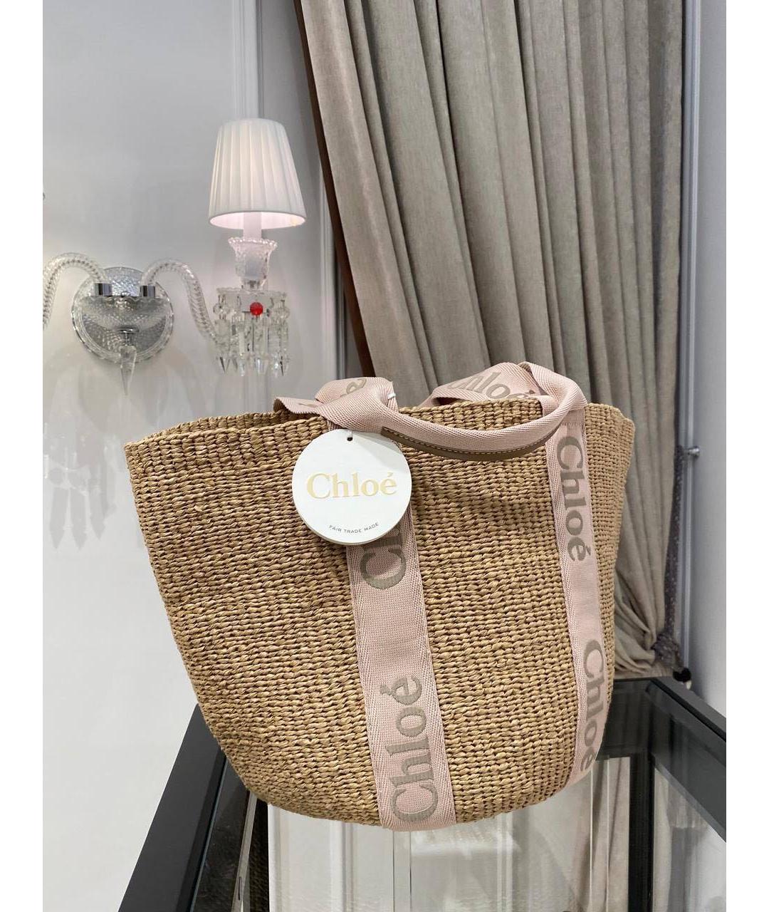 CHLOE Бежевая сумка с короткими ручками, фото 3