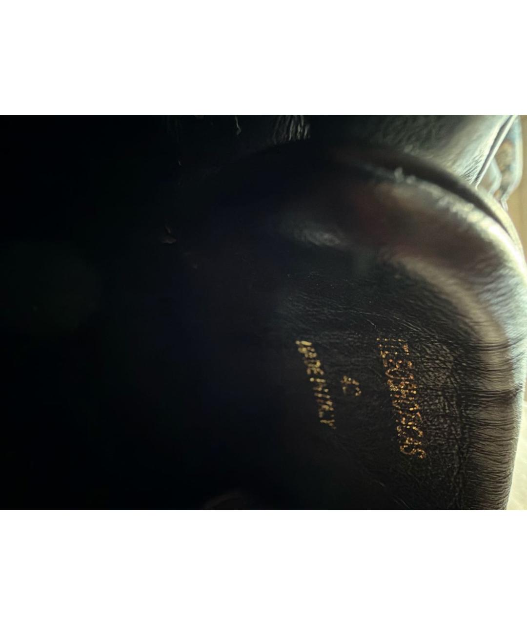 BURBERRY Черные кожаные низкие кроссовки / кеды, фото 8