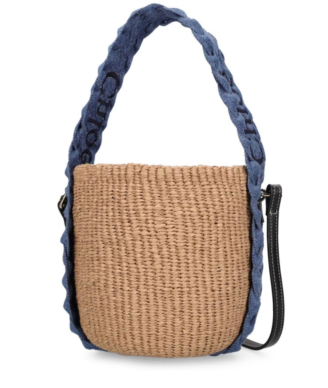 CHLOE Бежевая пелетеная сумка тоут, фото 5