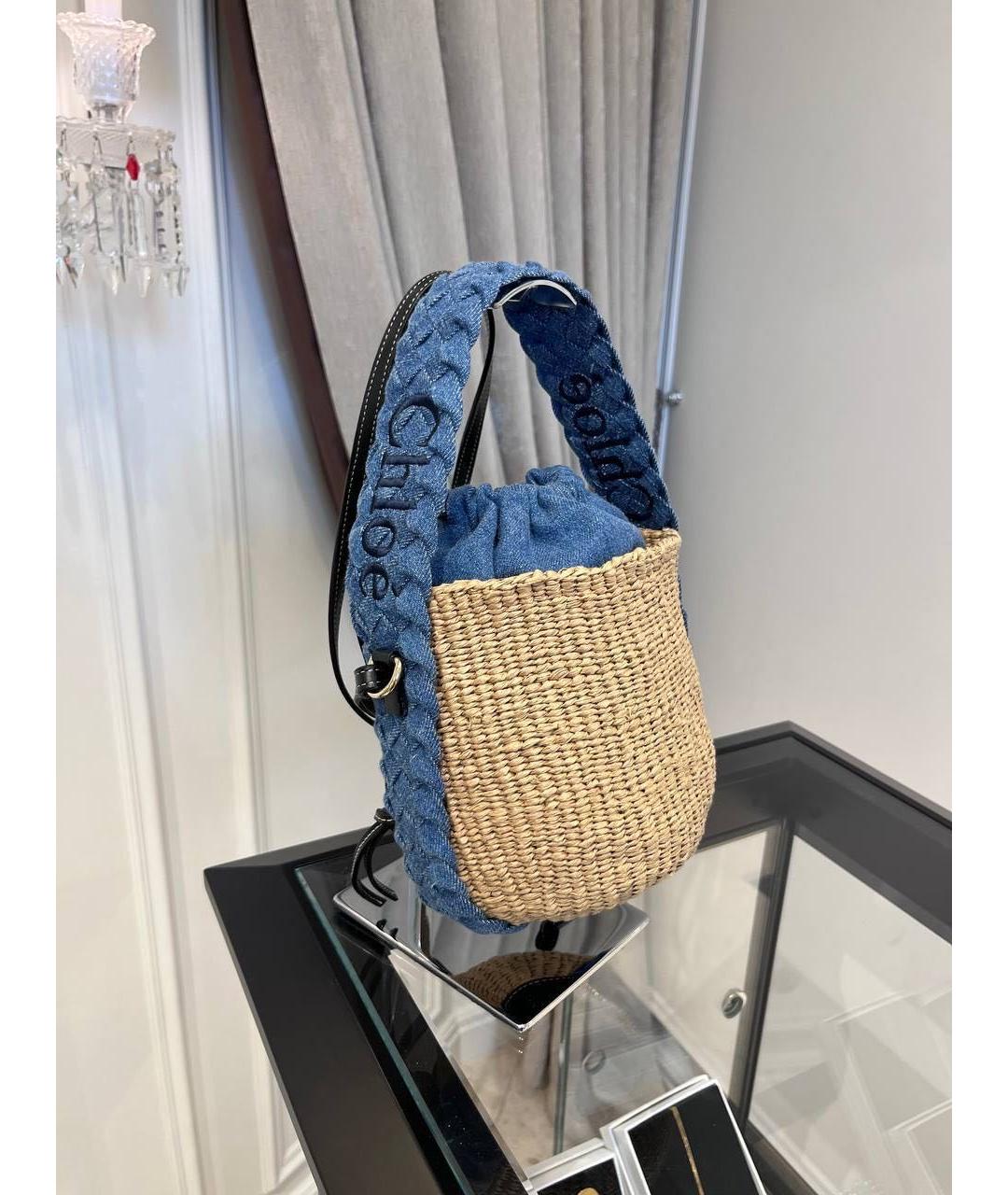 CHLOE Бежевая пелетеная сумка тоут, фото 3