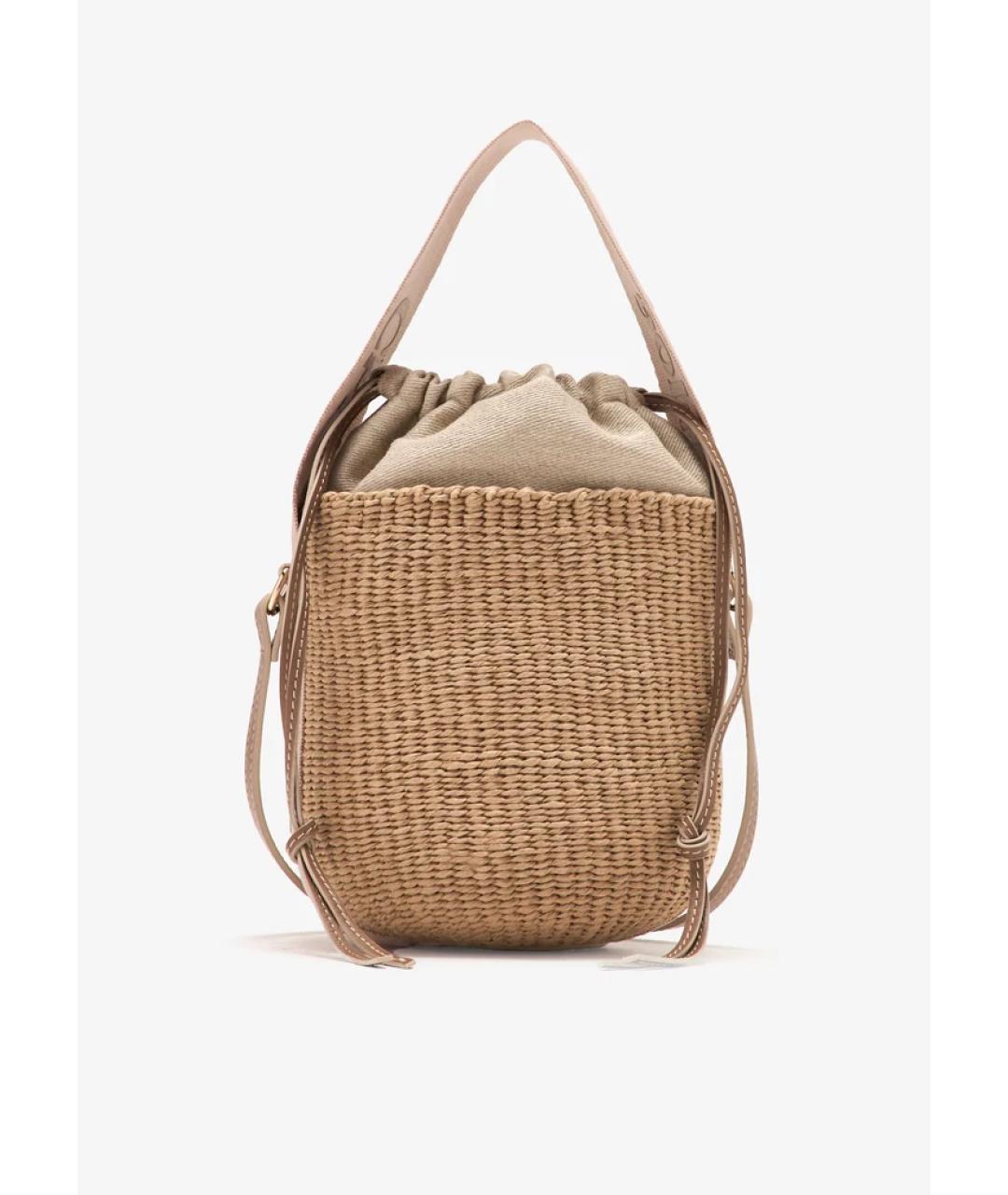 CHLOE Бежевая пелетеная сумка тоут, фото 8