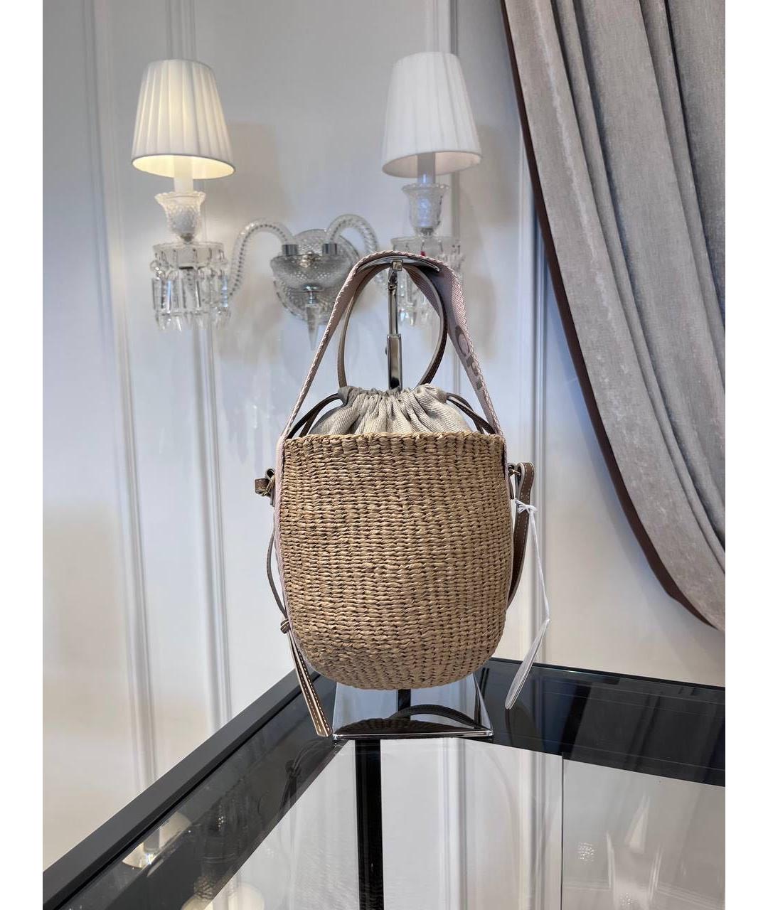 CHLOE Бежевая пелетеная сумка тоут, фото 2