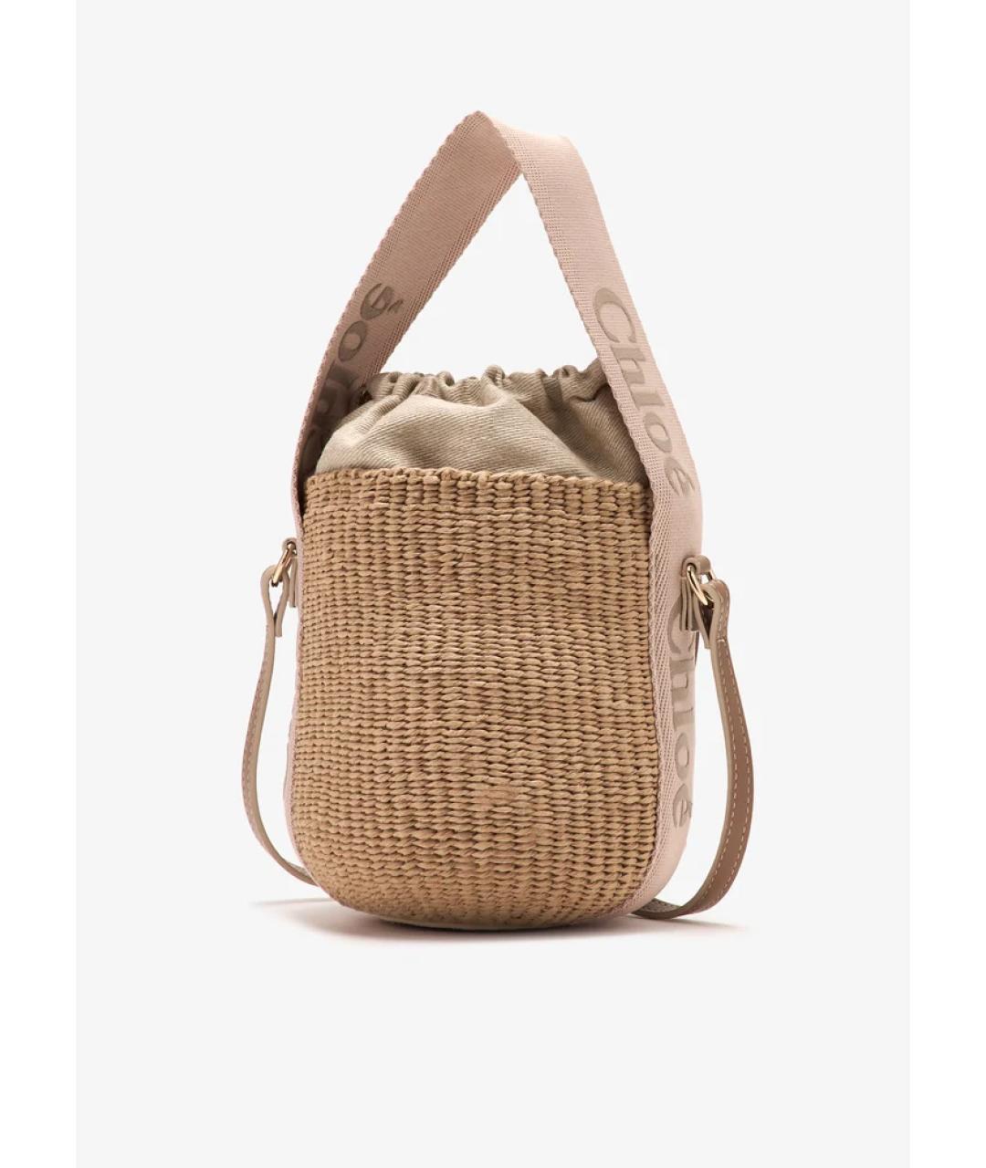 CHLOE Бежевая пелетеная сумка тоут, фото 6