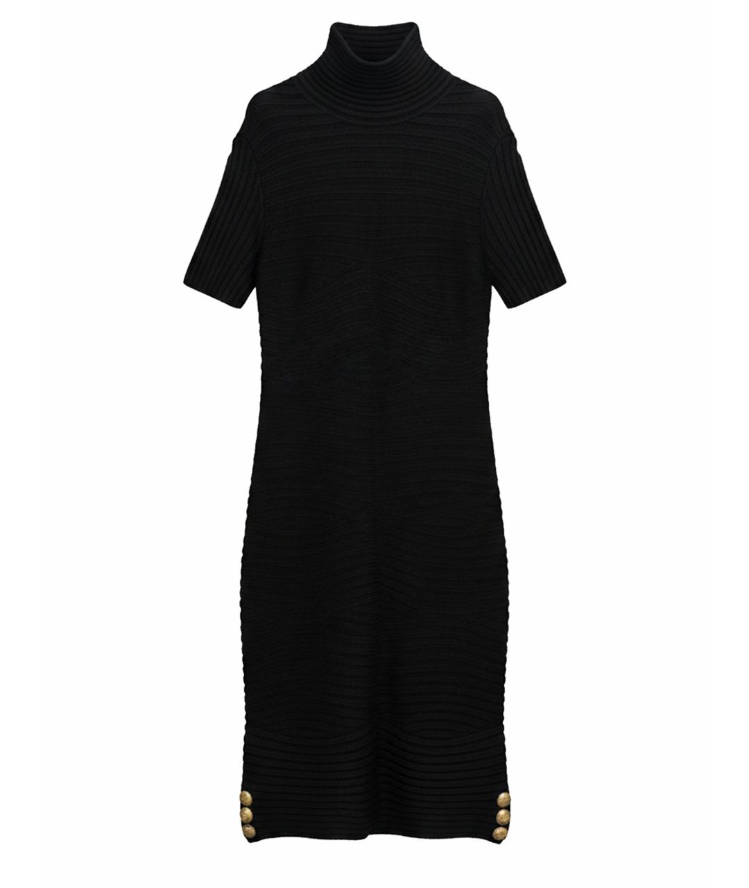 VERSACE COLLECTION Черное шерстяное повседневное платье, фото 1