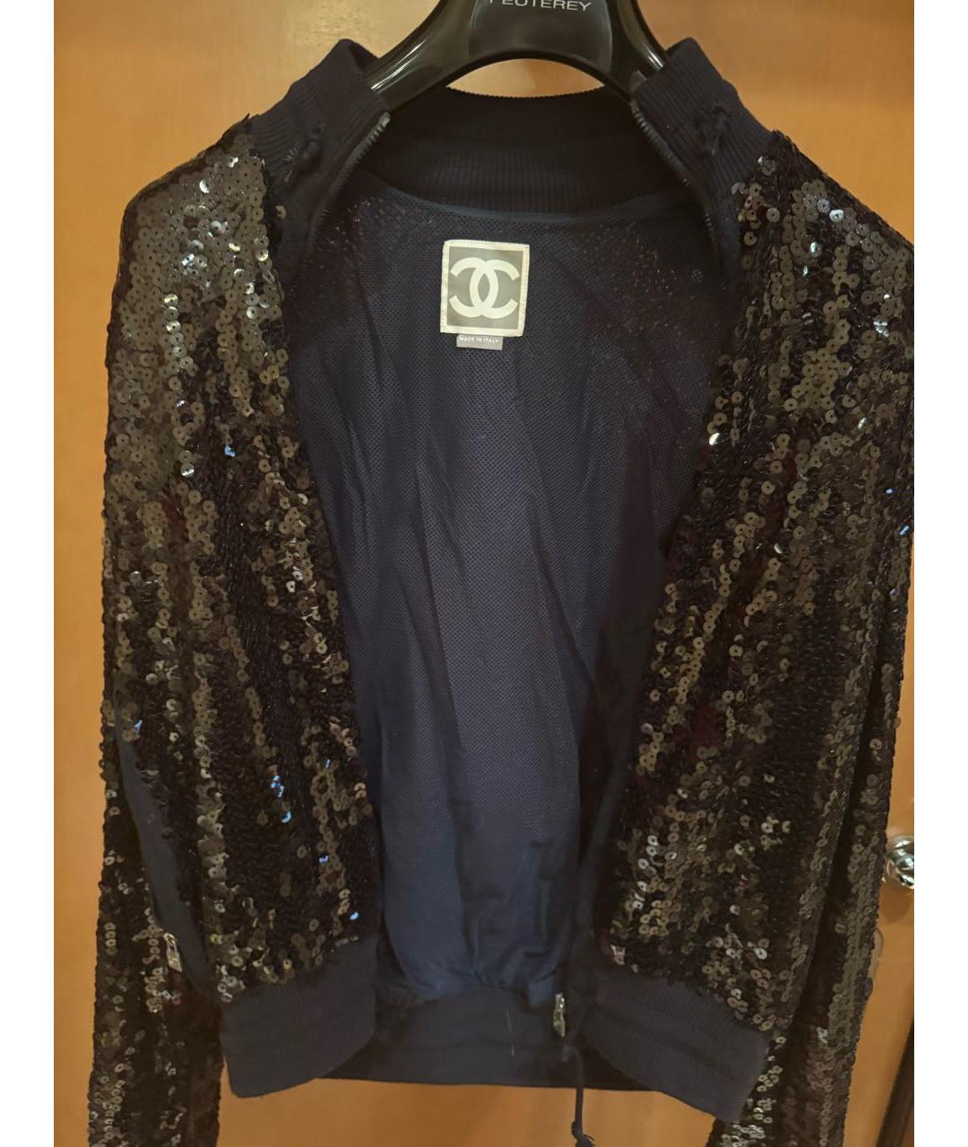 CHANEL Темно-синяя хлопковая куртка, фото 3