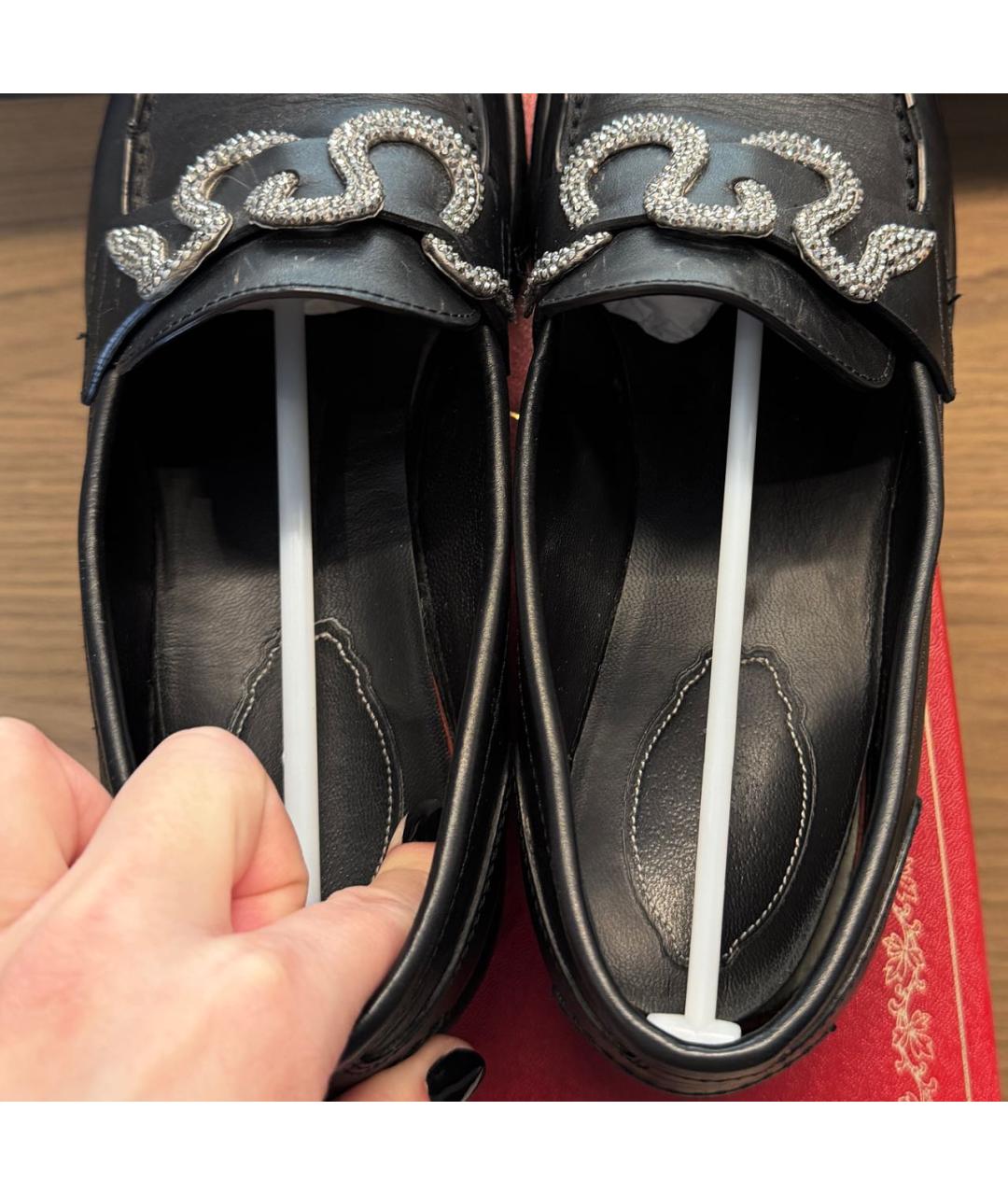 RENE CAOVILLA Черные кожаные лоферы, фото 3