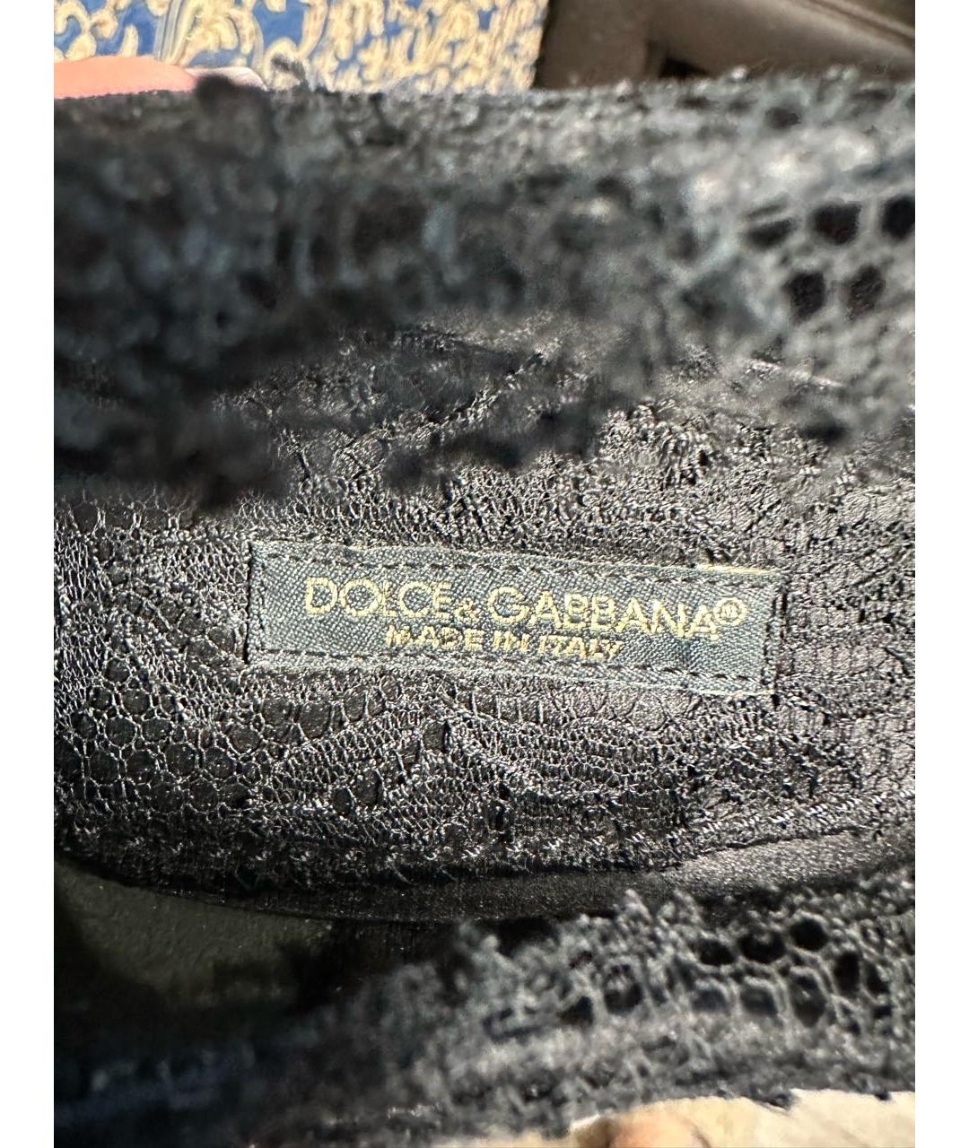 DOLCE&GABBANA Черные текстильные туфли, фото 6