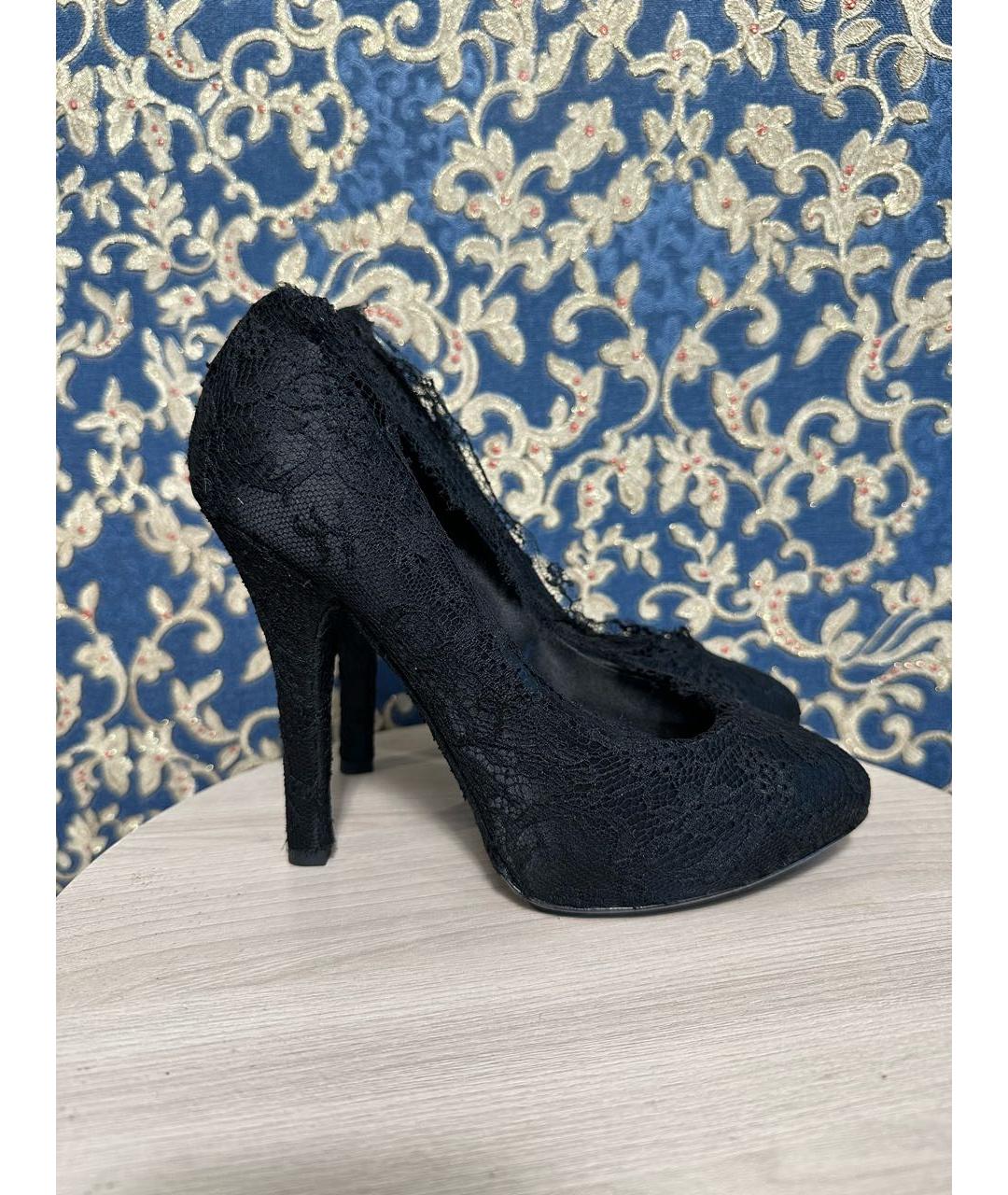 DOLCE&GABBANA Черные текстильные туфли, фото 9