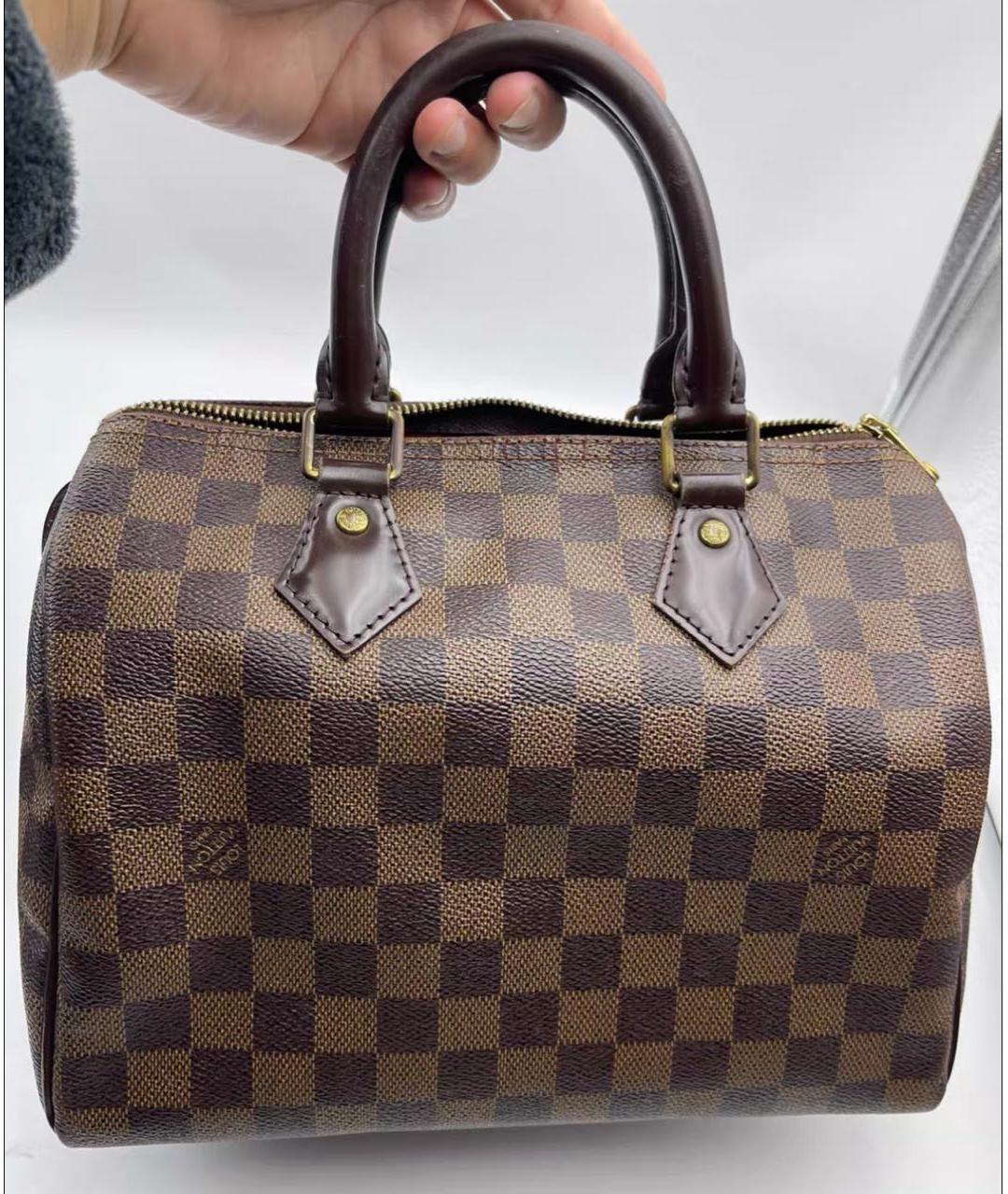 LOUIS VUITTON Коричневая сумка с короткими ручками, фото 4