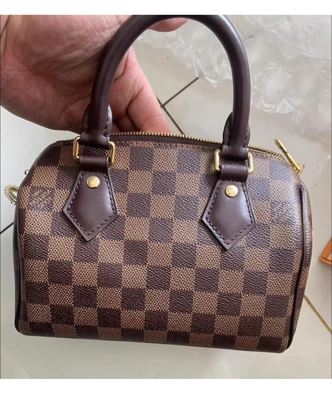 LOUIS VUITTON Коричневая сумка с короткими ручками, фото 2