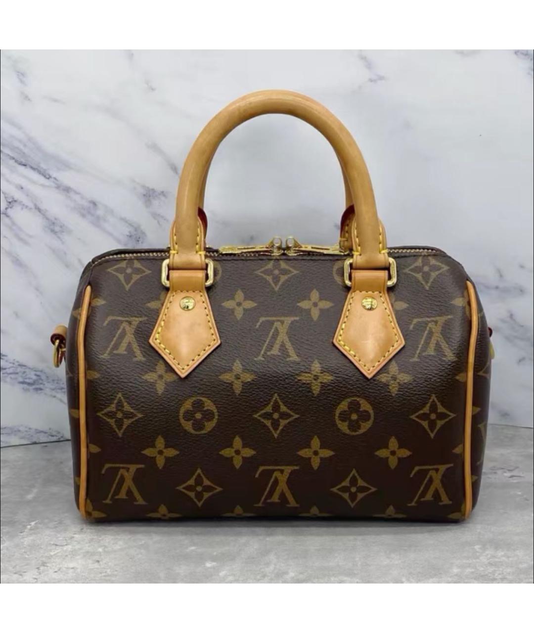 LOUIS VUITTON Коричневая сумка с короткими ручками, фото 5