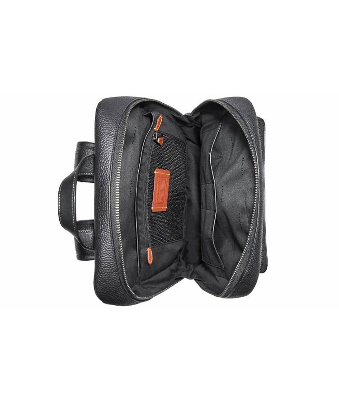 COACH Черный кожаный рюкзак, фото 8