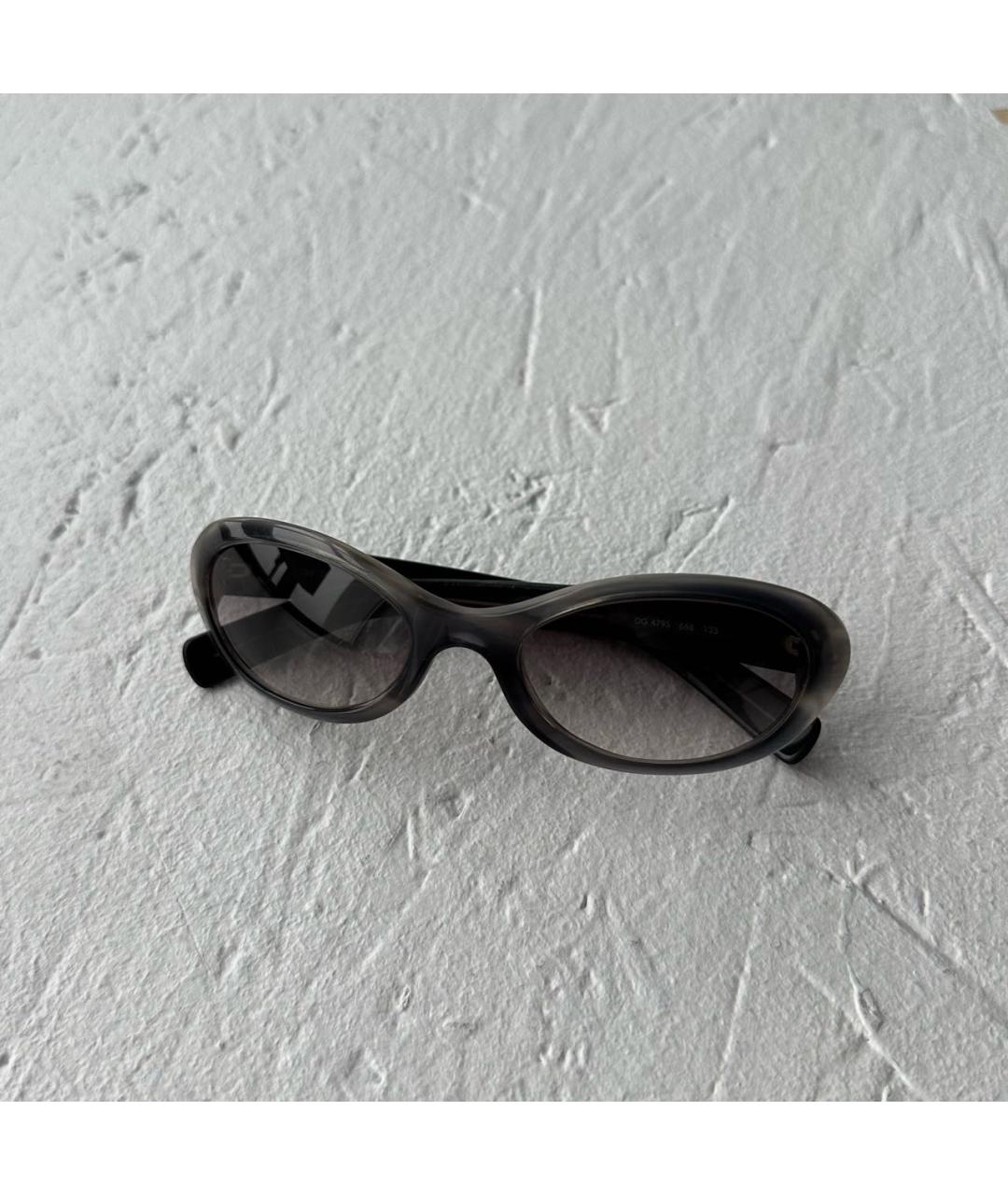 DOLCE&GABBANA Темно-синие пластиковые солнцезащитные очки, фото 5