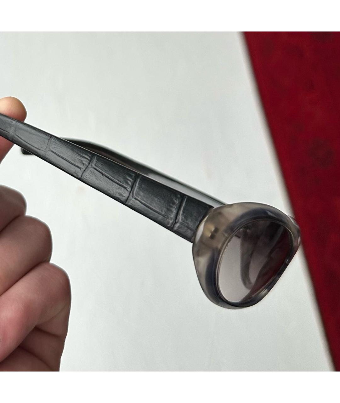 DOLCE&GABBANA Темно-синие пластиковые солнцезащитные очки, фото 2