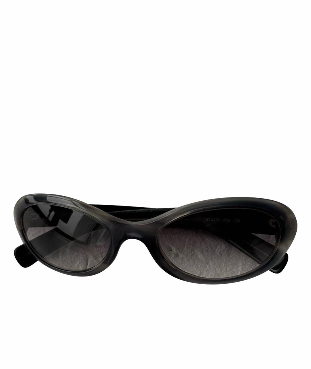 DOLCE&GABBANA Темно-синие пластиковые солнцезащитные очки, фото 1