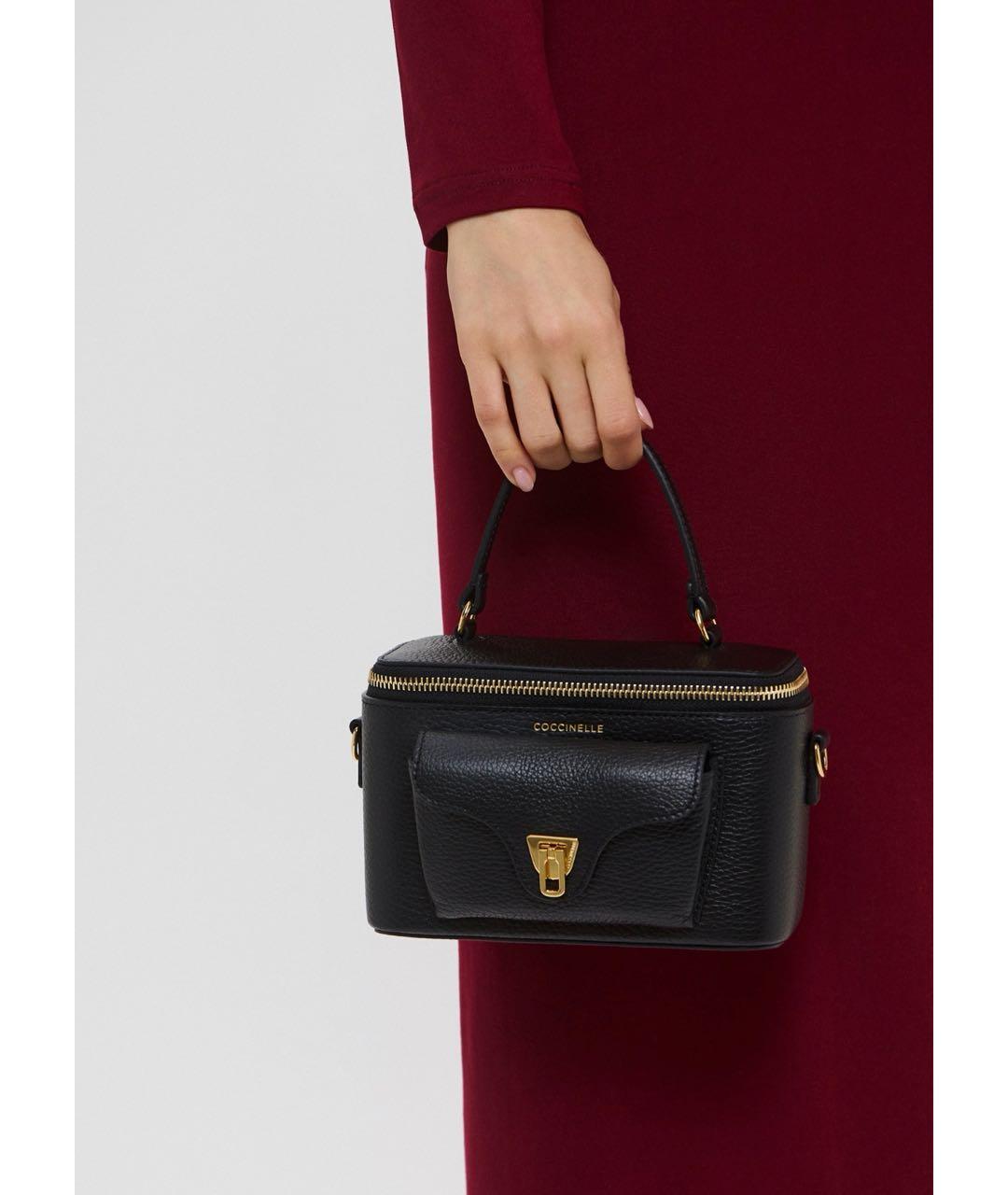 COCCINELLE Черная кожаная сумка через плечо, фото 6