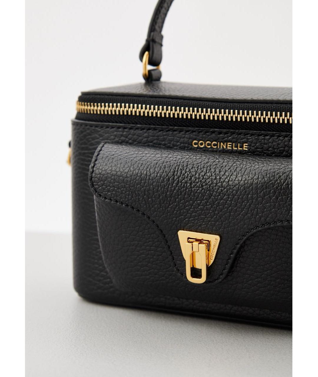COCCINELLE Черная кожаная сумка через плечо, фото 3