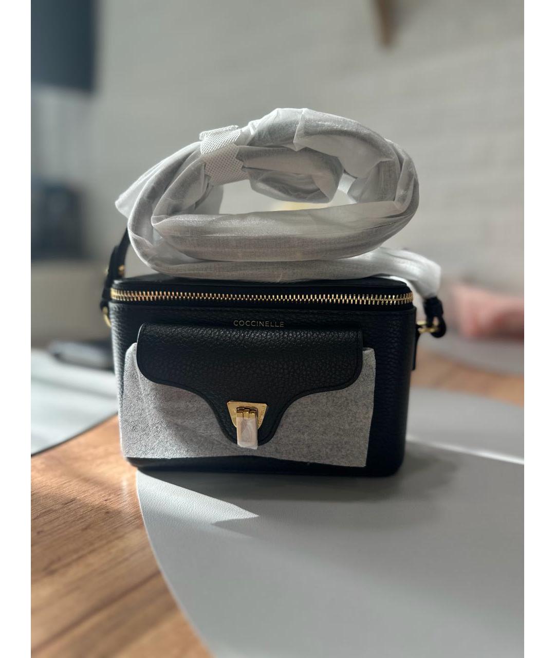 COCCINELLE Черная кожаная сумка через плечо, фото 7