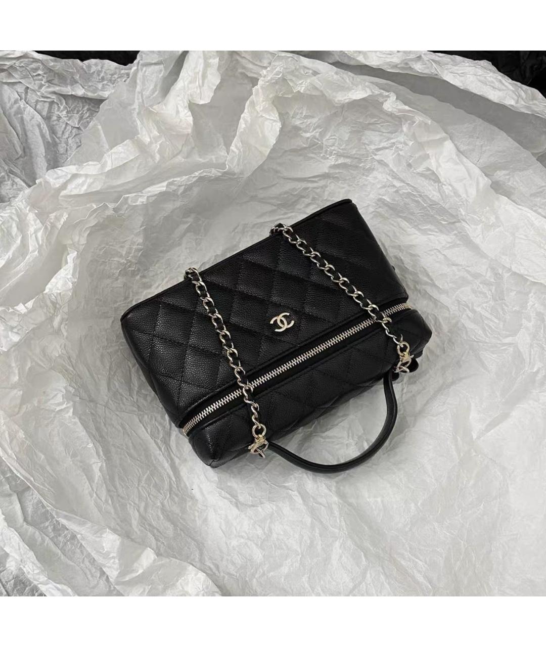 CHANEL Черная кожаная сумка через плечо, фото 9