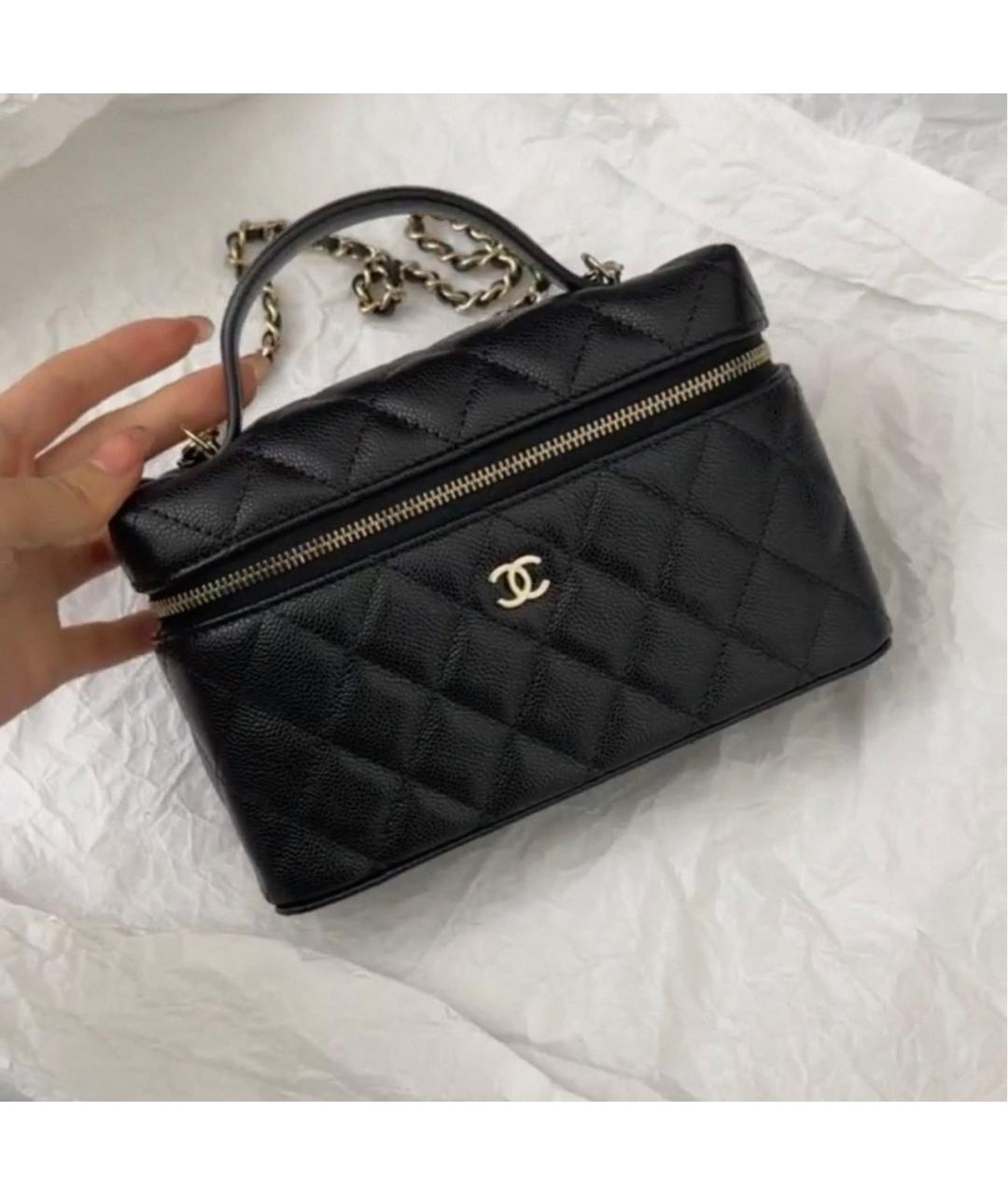 CHANEL Черная кожаная сумка через плечо, фото 2