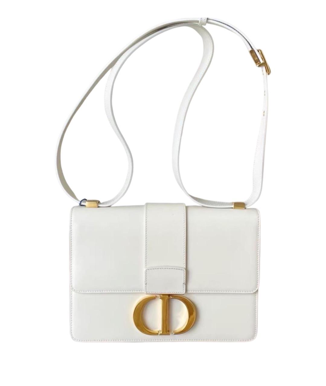 CHRISTIAN DIOR Белая кожаная сумка через плечо, фото 1