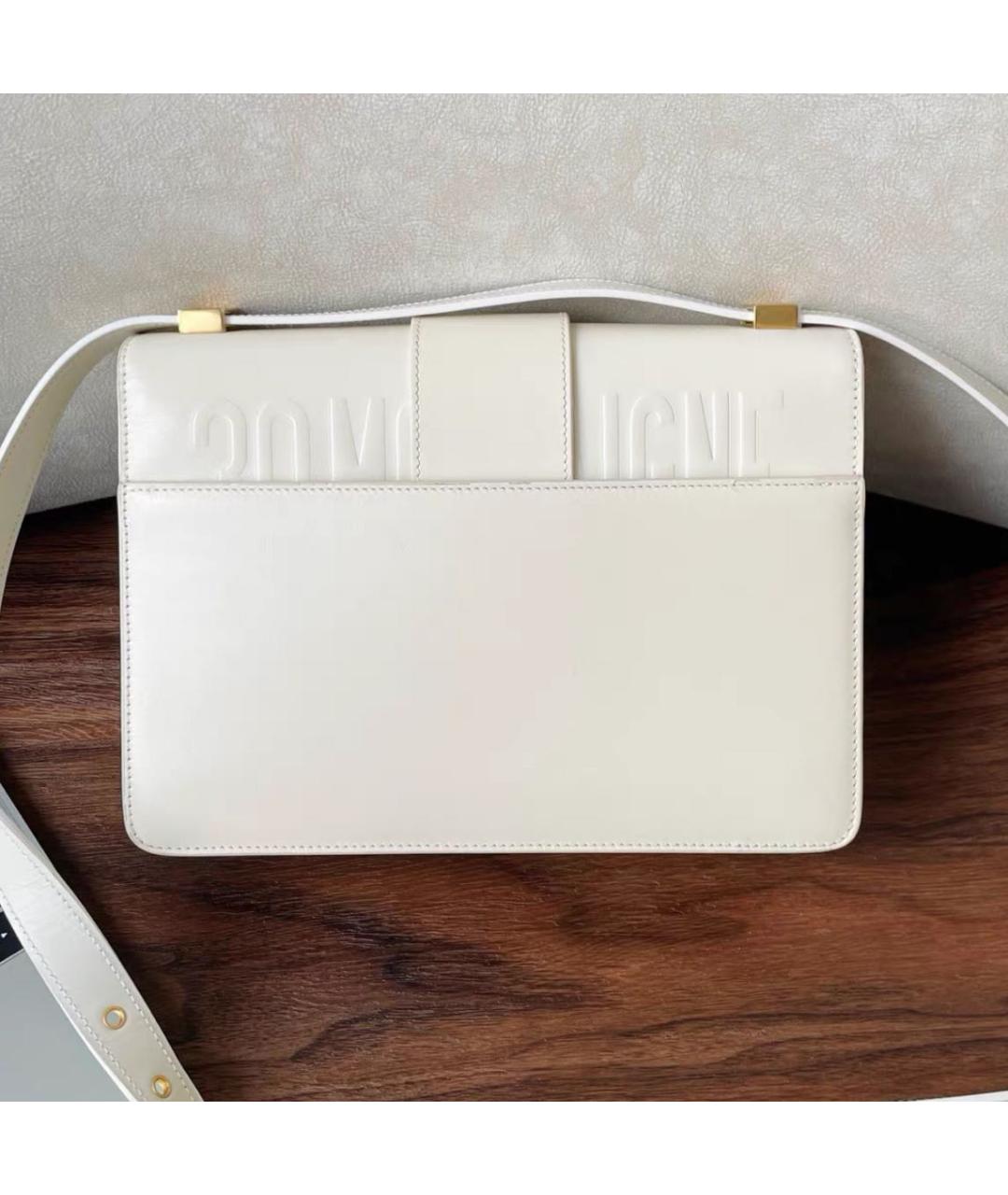 CHRISTIAN DIOR Белая кожаная сумка через плечо, фото 2