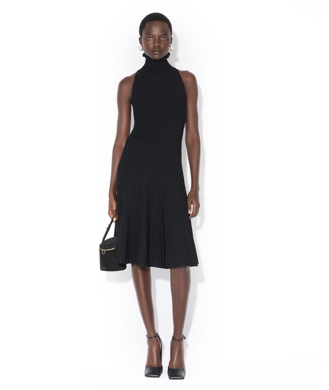 ALAIA Черное вискозное платье, фото 2