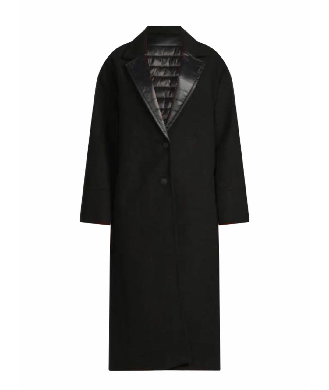 CALVIN KLEIN Черное полиэстеровое пальто, фото 1