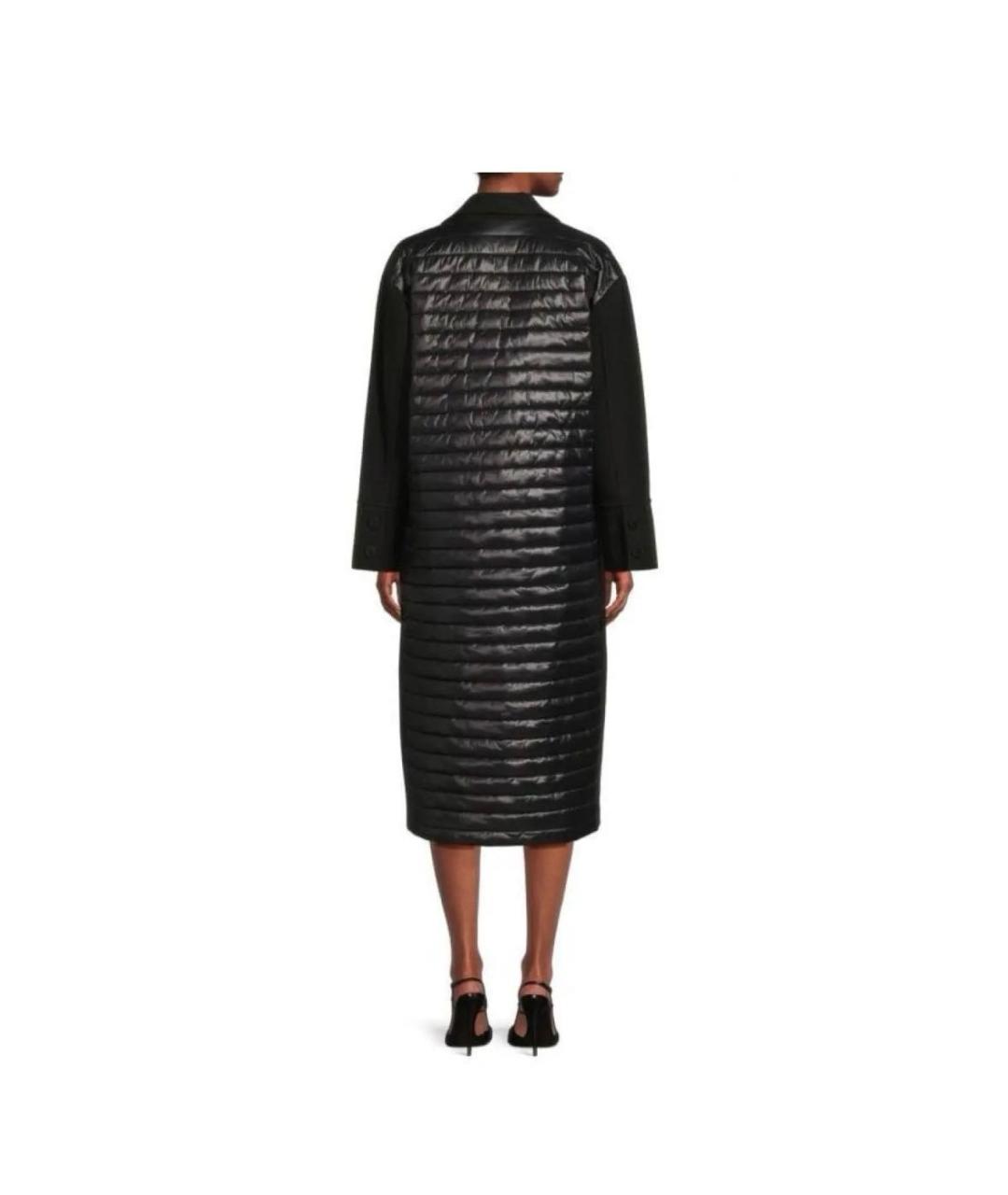 CALVIN KLEIN Черное полиэстеровое пальто, фото 2