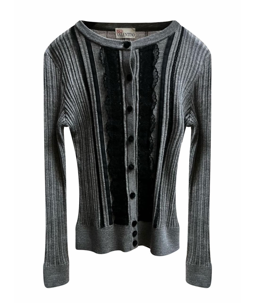 RED VALENTINO Серый шерстяной джемпер / свитер, фото 1