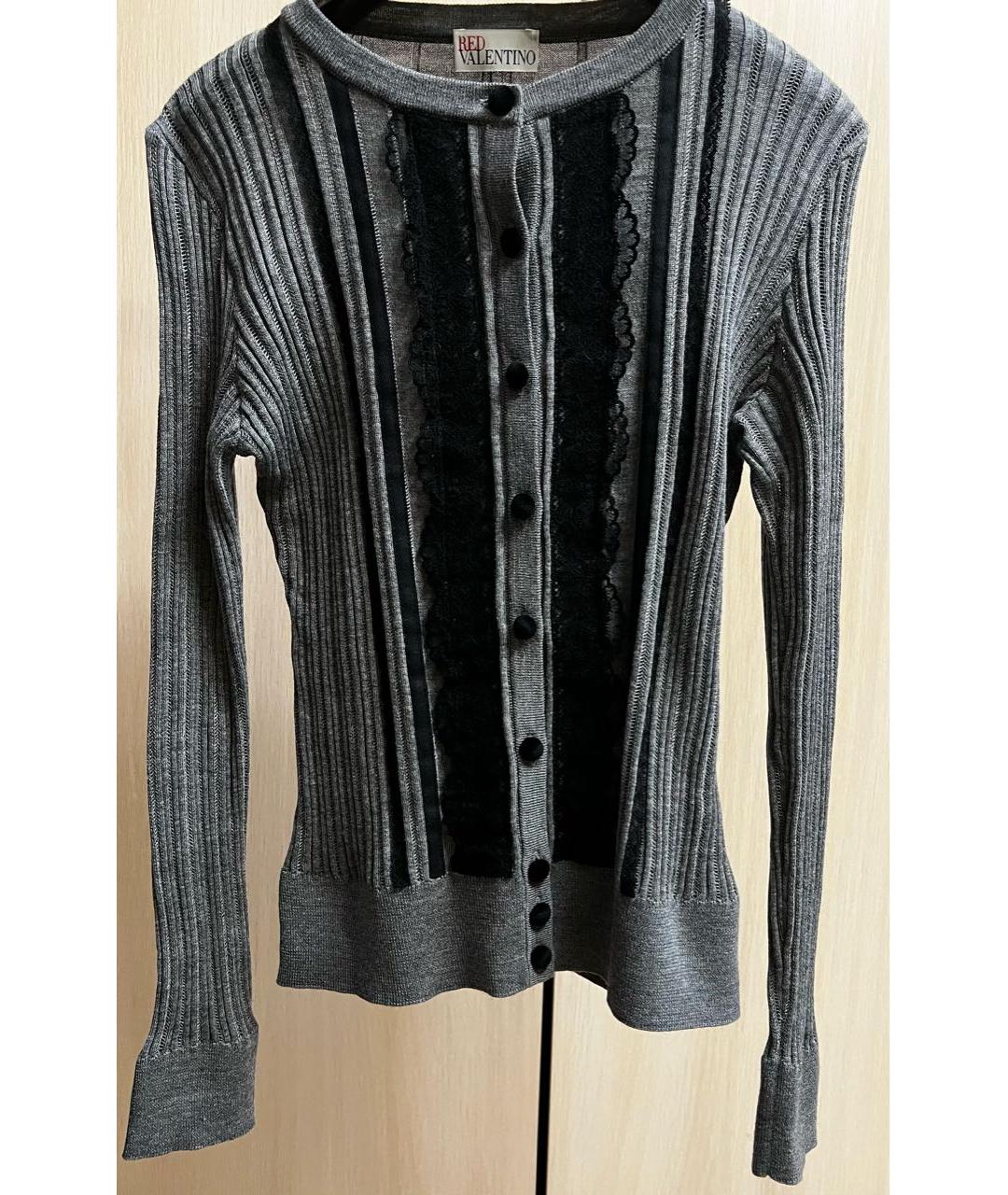 RED VALENTINO Серый шерстяной джемпер / свитер, фото 9