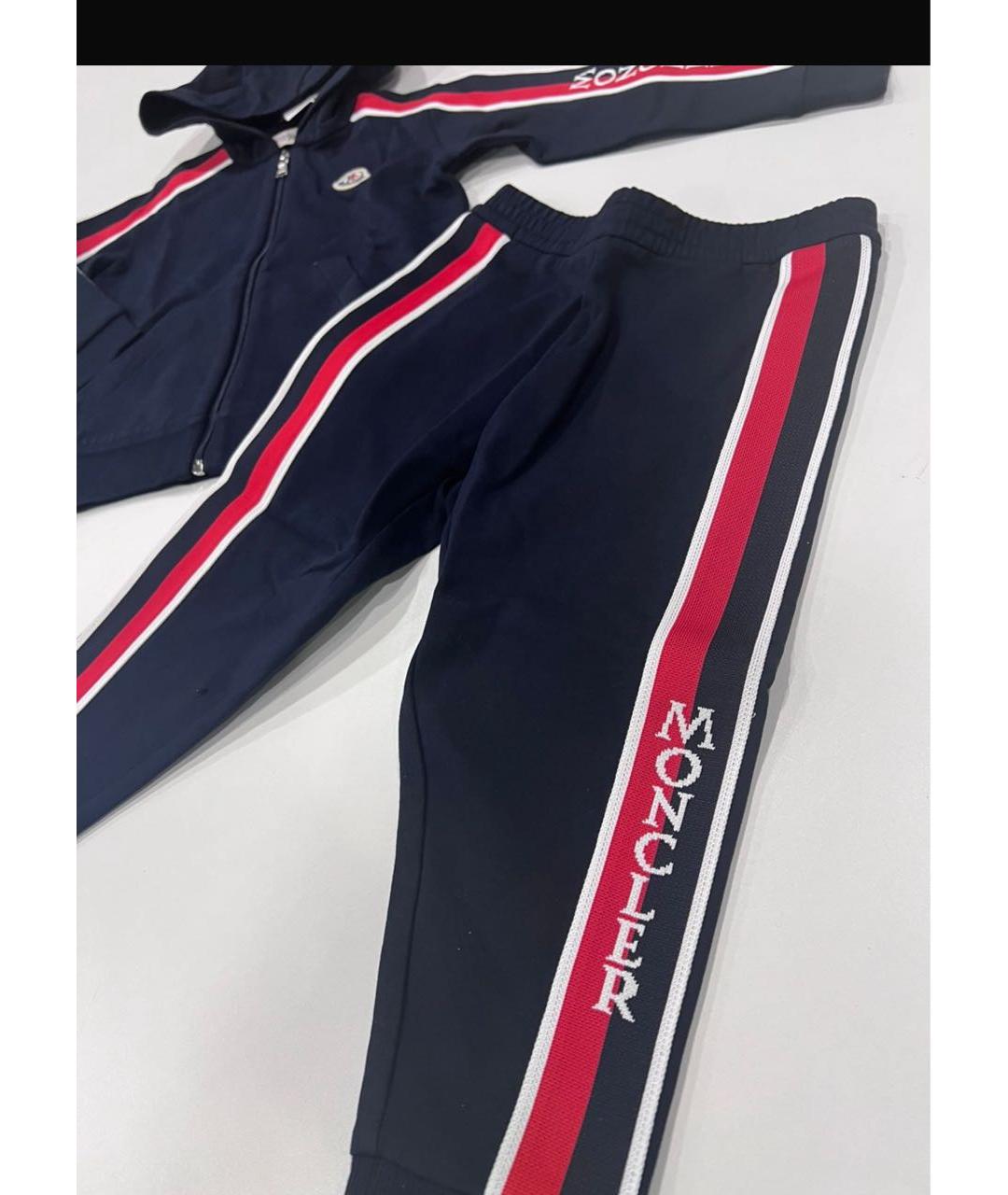 MONCLER Темно-синий хлопковый комплект, фото 4