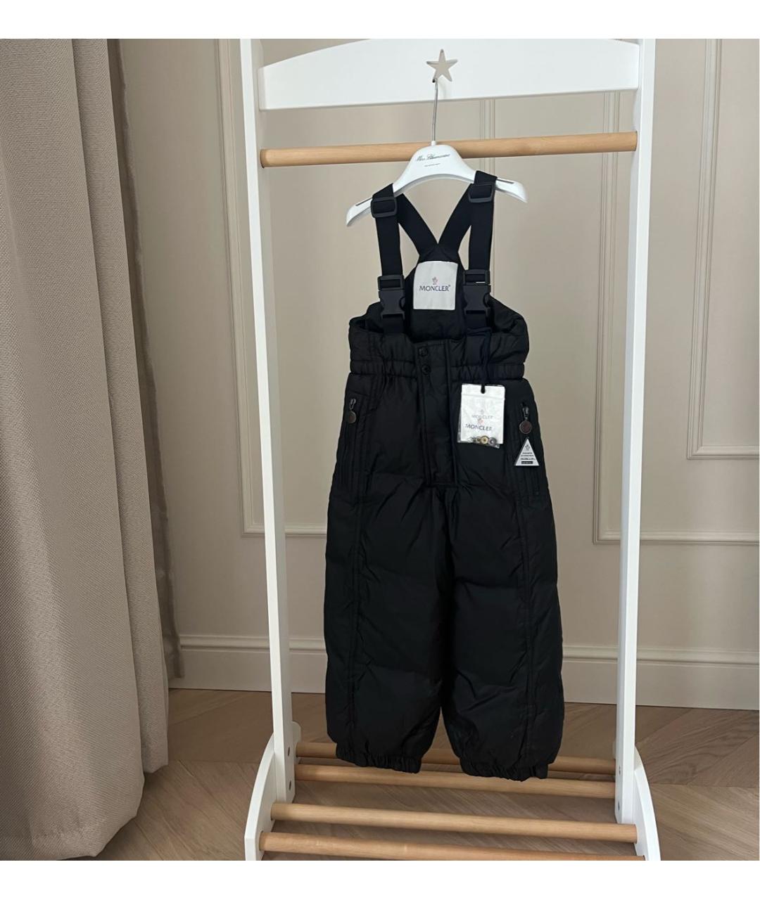 MONCLER KIDS Черный комбинезон, фото 5