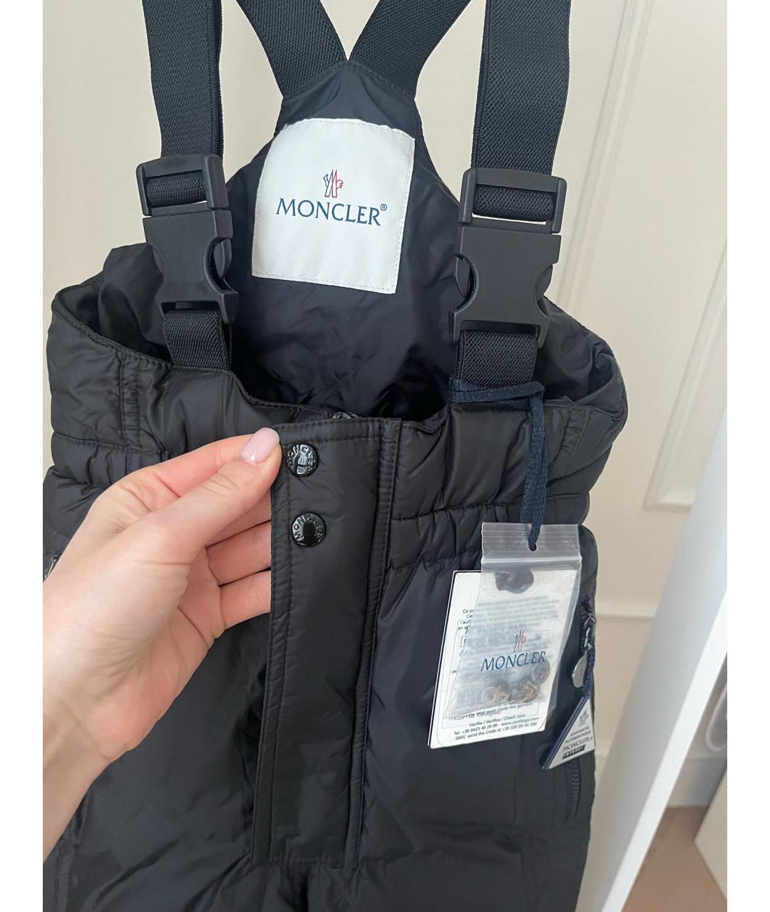 MONCLER KIDS Черный комбинезон, фото 6