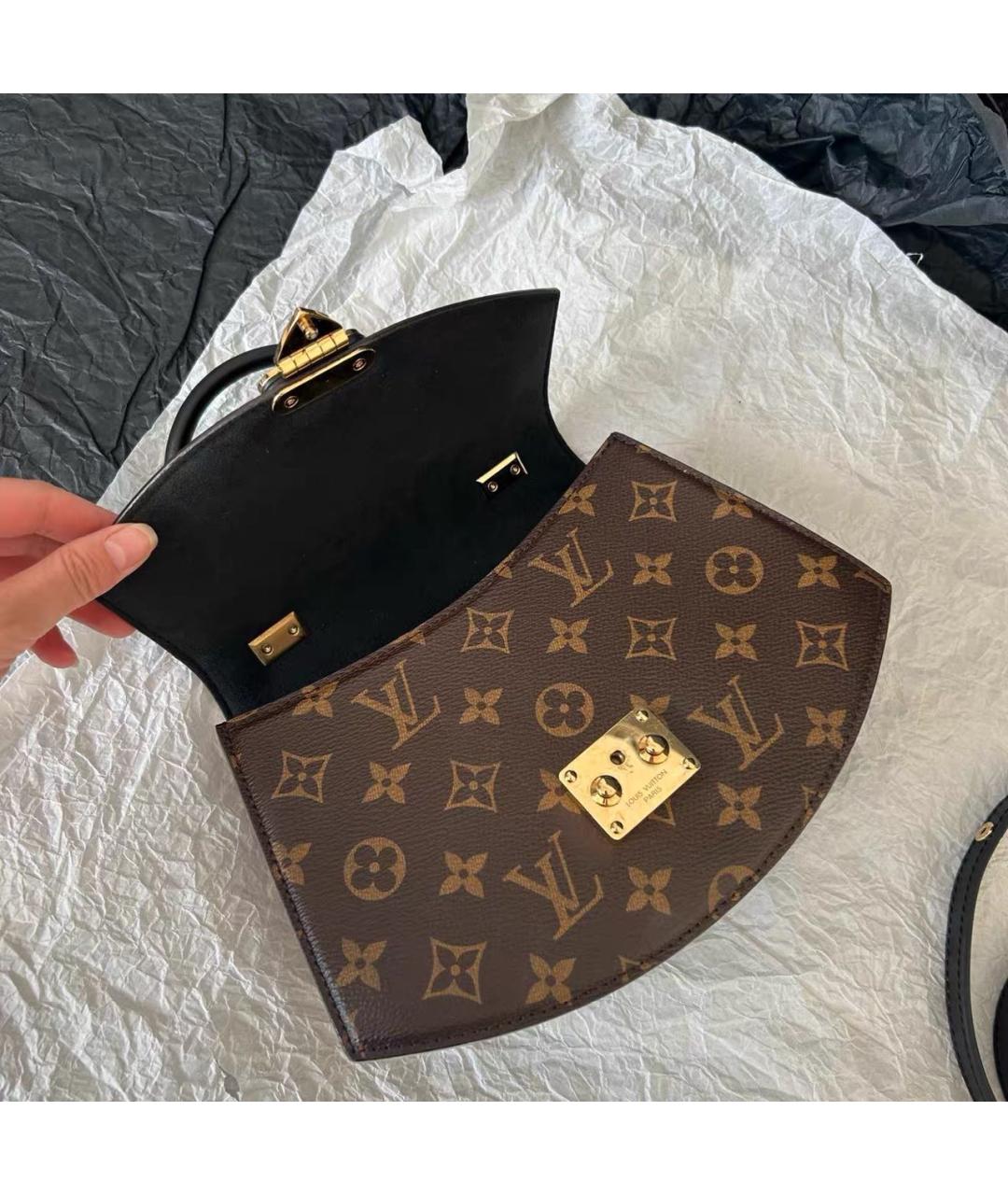 LOUIS VUITTON Коричневая сумка с короткими ручками, фото 5